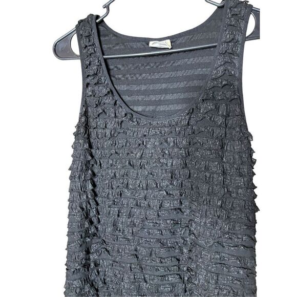 Free People Patra Little Black Mini Dress Ruffled Cocktail Party Size M - Picture 2 of 9